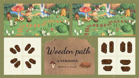 Read on to learn how you can create your own wooden path design using the Custom Design Editor, as well as see other wood path designs. . Acnh wooden path